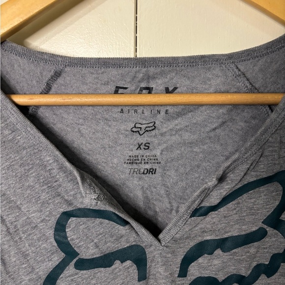 Fox Racing Gray Fitted Long Sleeve Blouse - Picture 2 of 3